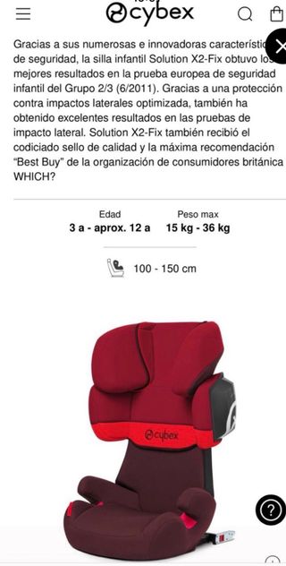 Silla coche Cybex Solution X2-Fix