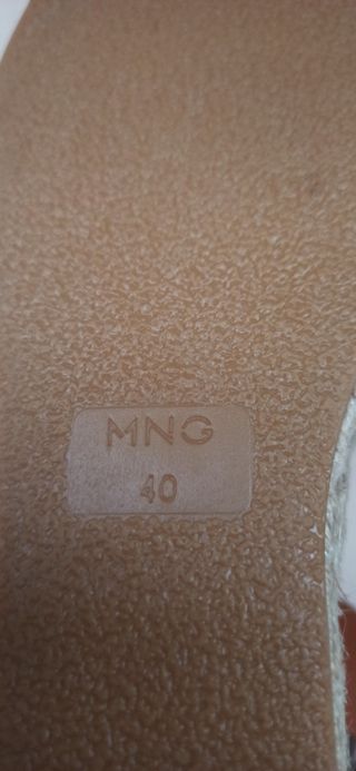 Sandalias cuña cuero marrón Talla 40