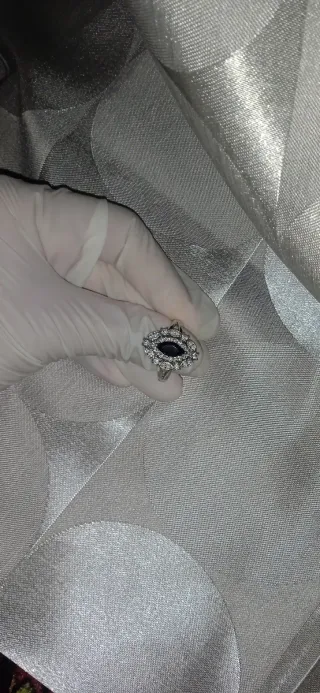 Anillo Plata con Piedra Negra