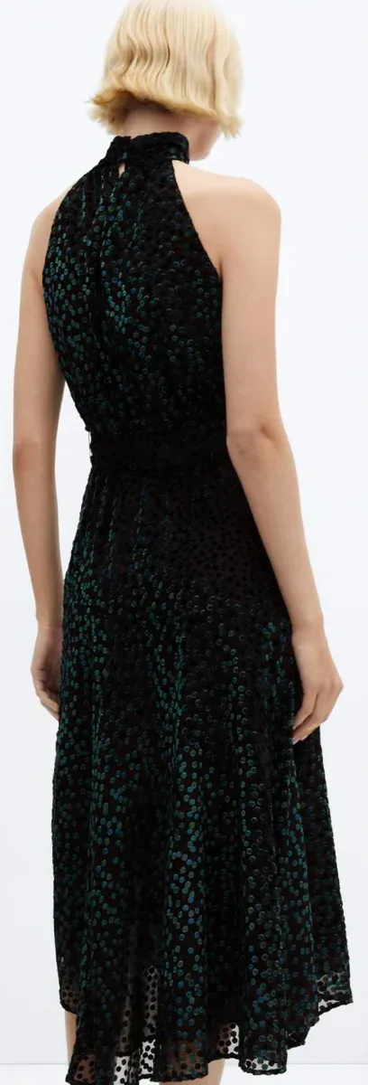 Abito in Mango Nero e Verde Taglia XXL