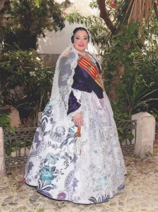 Traje Fallera Malva Manga Larga Talla 44/46