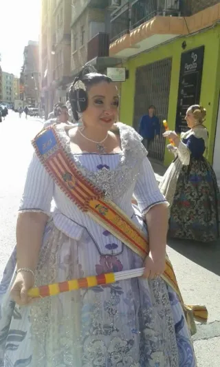 Traje Fallera Malva Manga Larga Talla 44/46