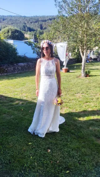 Vestido de Novia Yolancris Blanco Encaje