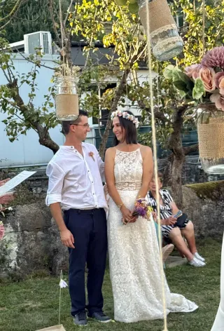 Vestido de Novia Yolancris Blanco Encaje