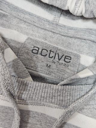 Sudadera de mujer con rayas