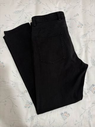 Pantalón Massimo Dutti Slim Fit Negro Talla L