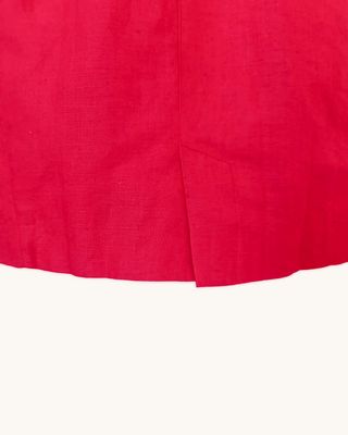 Vestido vintage de lino color frambuesa 