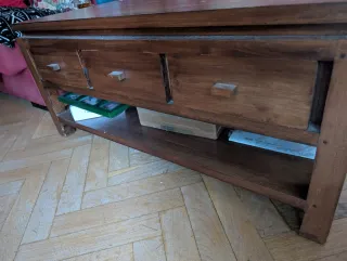 Mesa de centro elevable de madera