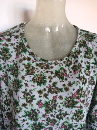 Maglione verde fantasia floreale taglia XXL