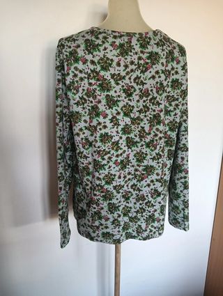 Maglione verde fantasia floreale taglia XXL