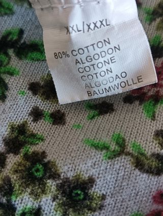 Maglione verde fantasia floreale taglia XXL