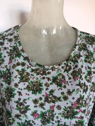 Maglione verde fantasia floreale taglia XXL