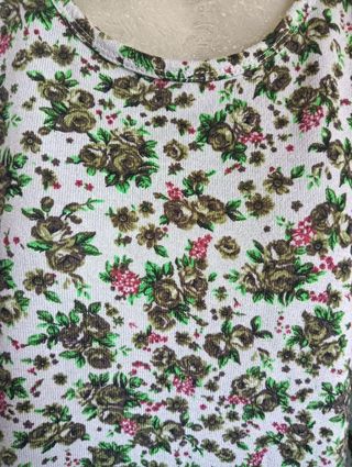 Maglione verde fantasia floreale taglia XXL