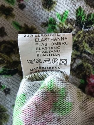 Maglione verde fantasia floreale taglia XXL