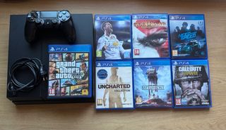 PS4 (PlayStation 4) + 9 Juegos + Mando