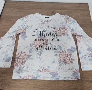 Sudadera floral mujer