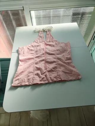 Blusa Colombiana Encaje Rosa