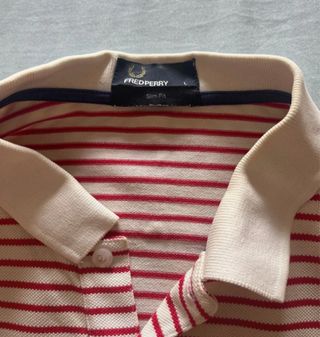 Polo Fred Perry Rayas Rojas y Blancas