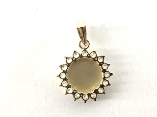 colgante oro 18k con piedra con circonita
