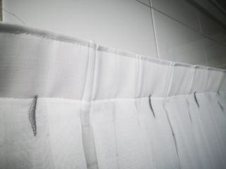 Cortinas de cocina blancas y beige