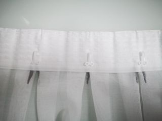 Cortinas de cocina blancas y beige