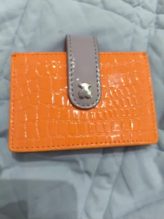 Tarjetero Tous Naranja Cocodrilo Nuevo