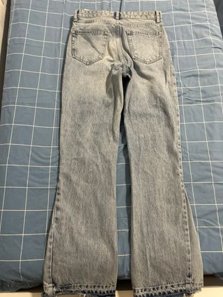 Pantalón vaquero Zara flare azul T.36