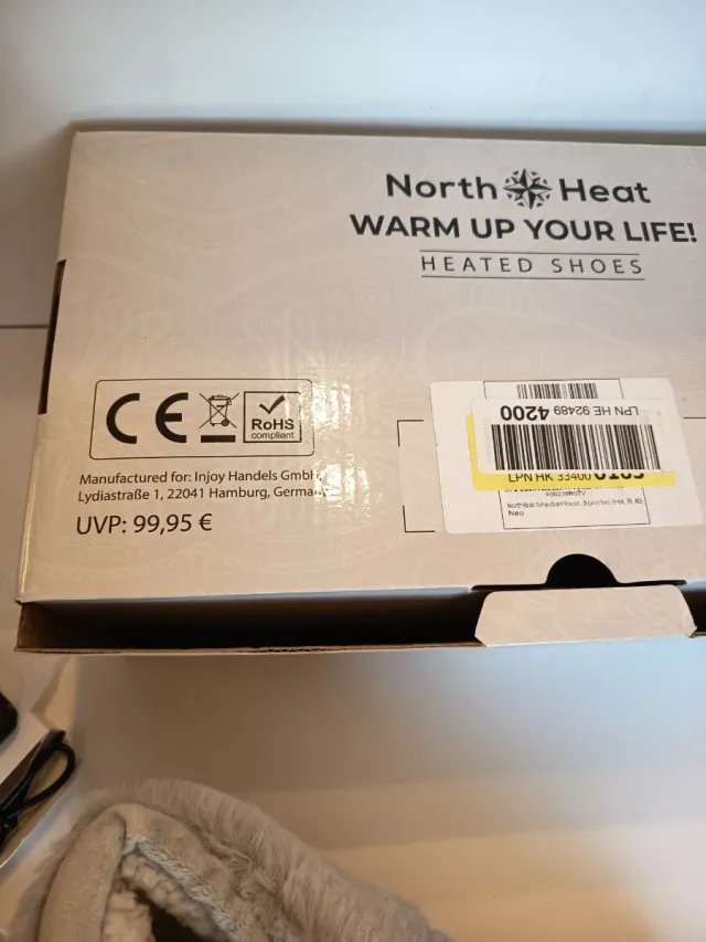 Ciabatte riscaldabili NorthHeat Grigie