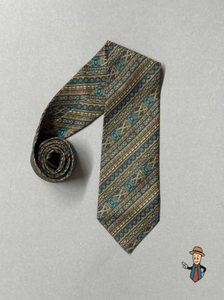Corbata de Seda Hecha a Mano Vintage