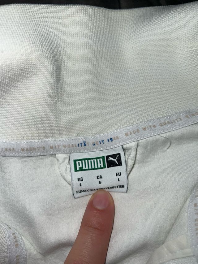 Puma Track Jacket white/blanca Retro logo pecho