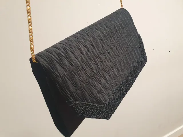 Bolso de fiesta plateado sin usar. Negro o rosa