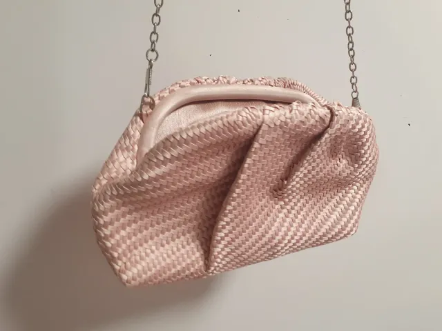Bolso de fiesta plateado sin usar. Negro o rosa