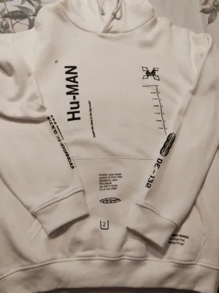 Sudadera Blanca Hu-MAN