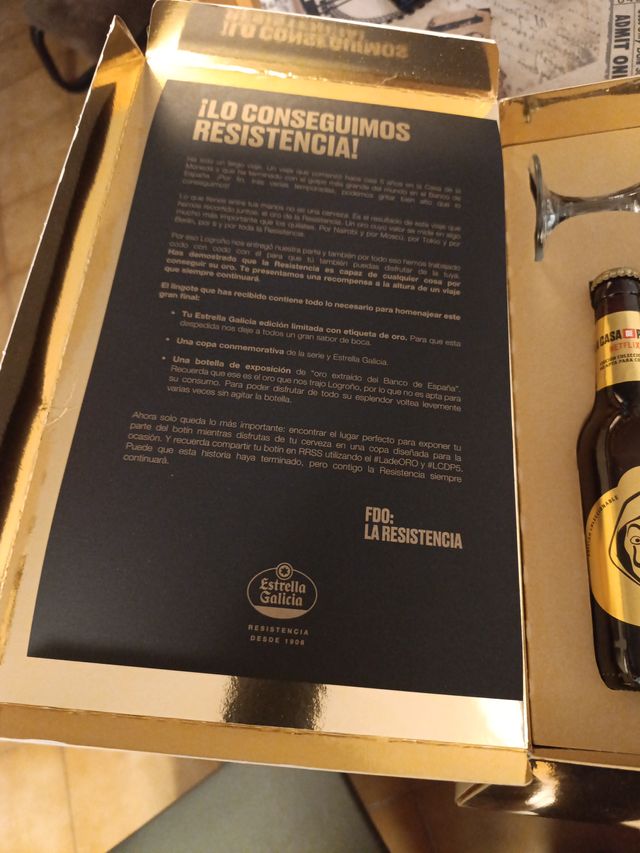 Caja Lingote Estrella Galicia La Casa de Papel