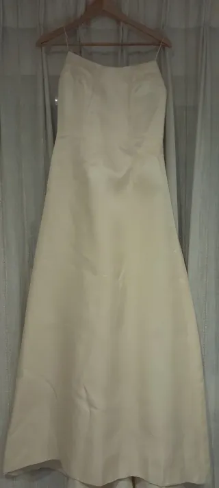 Vestido de Novia Seda Blanco Roto Rosa Clará