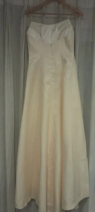 Vestido de Novia Seda Blanco Roto Rosa Clará