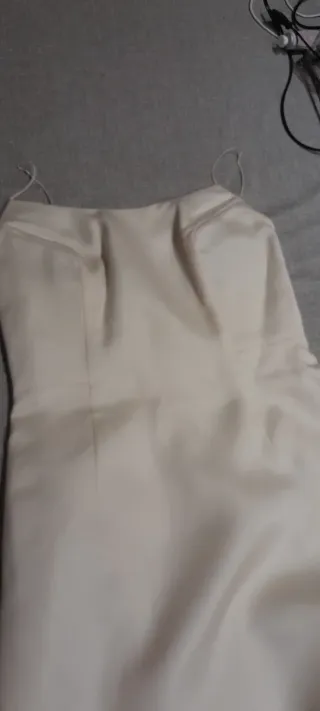 Vestido de Novia Seda Blanco Roto Rosa Clará