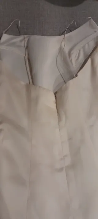 Vestido de Novia Seda Blanco Roto Rosa Clará