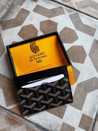 Tarjetero Goyard Negro y Marrón