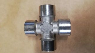 Raccordo Ottone Nichelato 4 Vie 1/2