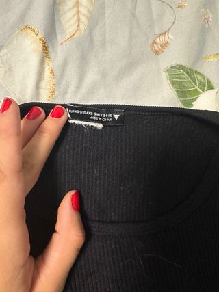 Top Zara Negro con Brillantes