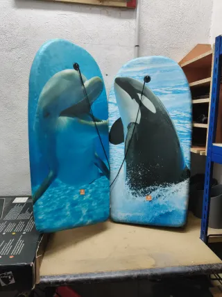 Tabla surf/bodyboard con diseño de orca y delfín