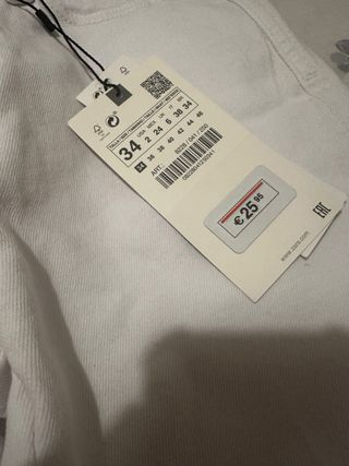 Zara Vaqueros Blancos Talla 34