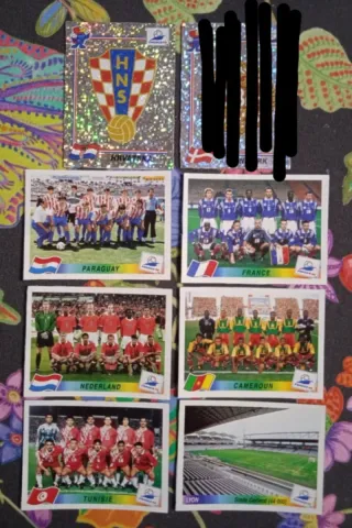 Cromos recortados Panini France 98