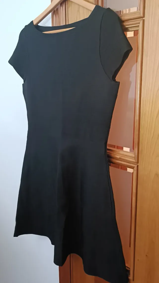 Vestido Negro Trucco Talla 38 Ajustable