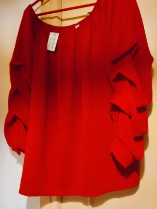 Camisa tela elastan T44-52 nueva