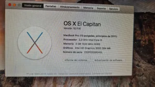 MacBook Pro 13 2011 4GB Plata
