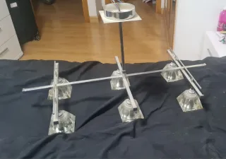 Lámpara colgante moderna cristal metal