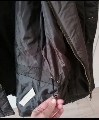 Chaqueta Zara verde militar acolchada