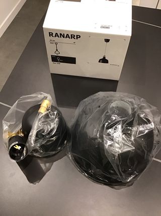 Lámpara de techo RANARP IKEA negra